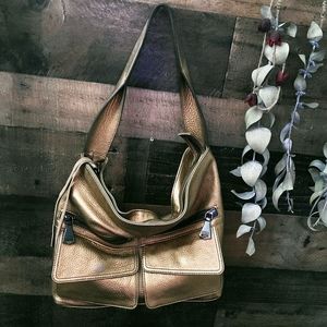 AIMEE KESTENBERG Road Trip Hobo Metallic Bronze Handbag